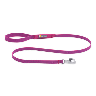 Ruffwear Hi & Light Dog Lead in Alpenglow Pink, full product shot on white background