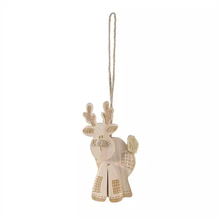Patchwork Reindeer Hanging Gnaw - Outlet Store