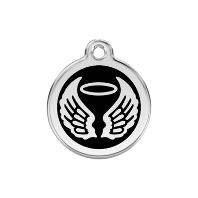 Red Dingo Angel Wings Dog Tag, Enamel Pet Tag UK | Barks & Bunnies