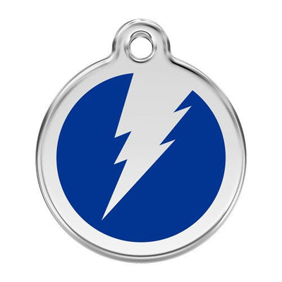 Red Dingo Lightening Bolt Dog Tag, Enamel Pet Tag | Barks & Bunnies