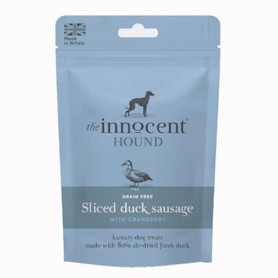 The Innocent Hound Sliced Duck & Cranberry Sausages | Barks & Bunnies