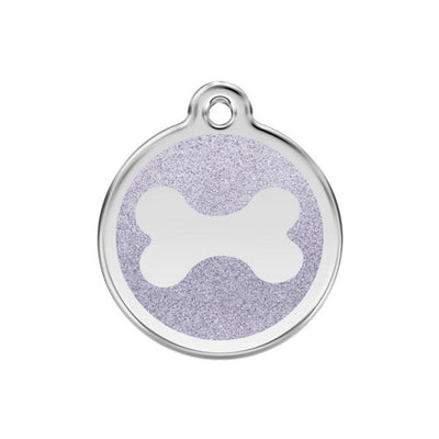Red Dingo Glitter Bone Dog Tag, Enamel Pet Tag UK | Barks & Bunnies