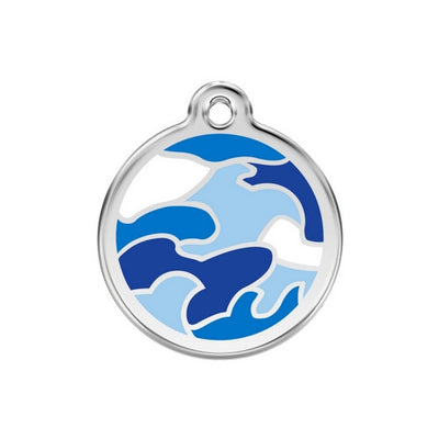 Red Dingo Camouflage Dog ID Tag, Enamel Pet Tag UK | Barks & Bunnies