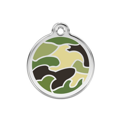 Red Dingo Camouflage Dog ID Tag, Enamel Pet Tag UK | Barks & Bunnies