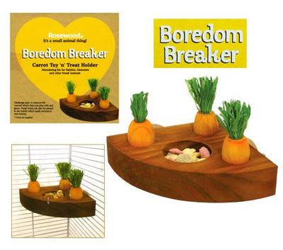 Rosewood Carrot Toy 'n' Treat Holder for Rabbits & Small Animals | Barks & Bunnies