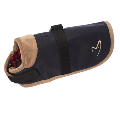 Gor Pets Edinburgh Dog Coat Navy, Wax Winter Dog Coat | Barks & Bunnies