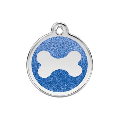 Red Dingo Glitter Bone Dog Tag, Enamel Pet Tag UK | Barks & Bunnies