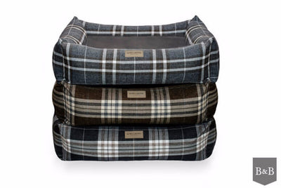 Bowl & Bone Republic Scott Bed Blue, Dog Bed | Barks & Bunnies