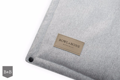 Bowl & Bone Republic Loft Mat Grey, Travel Dog Bed | Barks & Bunnies