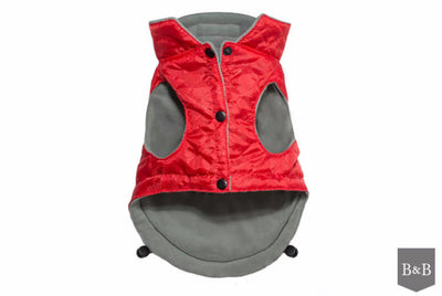 Bowl & Bone Spirit Jacket Red, Quilted Dog Coat | Barks & Bunnies
