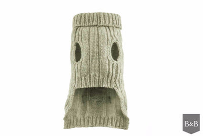 Bowl & Bone Aspen Pullover Ecru, Warm Wool Dog Coat | Barks & Bunnies