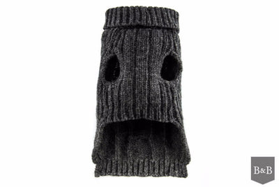 Bowl & Bone Aspen Pullover Grey, Warm Wool Dog Coat | Barks & Bunnies