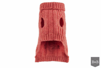 Bowl & Bone Aspen Pullover Pink, Warm Wool Dog Coat | Barks & Bunnies