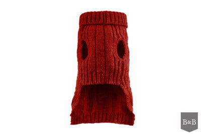 Bowl & Bone Aspen Pullover Red, Warm Wool Dog Coat | Barks & Bunnies