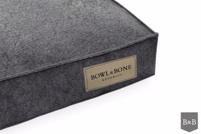 Bowl & Bone Republic Loft Cushion Graphite, Dog Bed | Barks & Bunnies