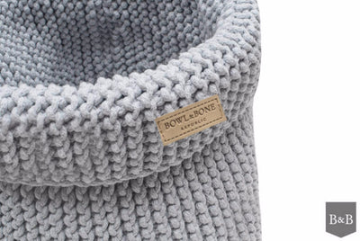 Bowl & Bone Republic Cotton Basket Grey, Dog Toy Storage | Barks & Bunnies
