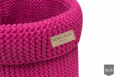 Bowl & Bone Republic Cotton Basket Pink, Dog Toy Storage | Barks & Bunnies