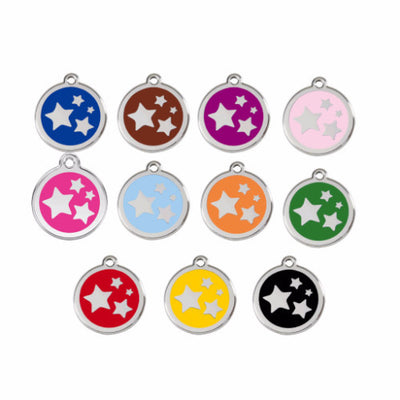 Red Dingo Stars Dog ID Tag UK | Barks & Bunnies