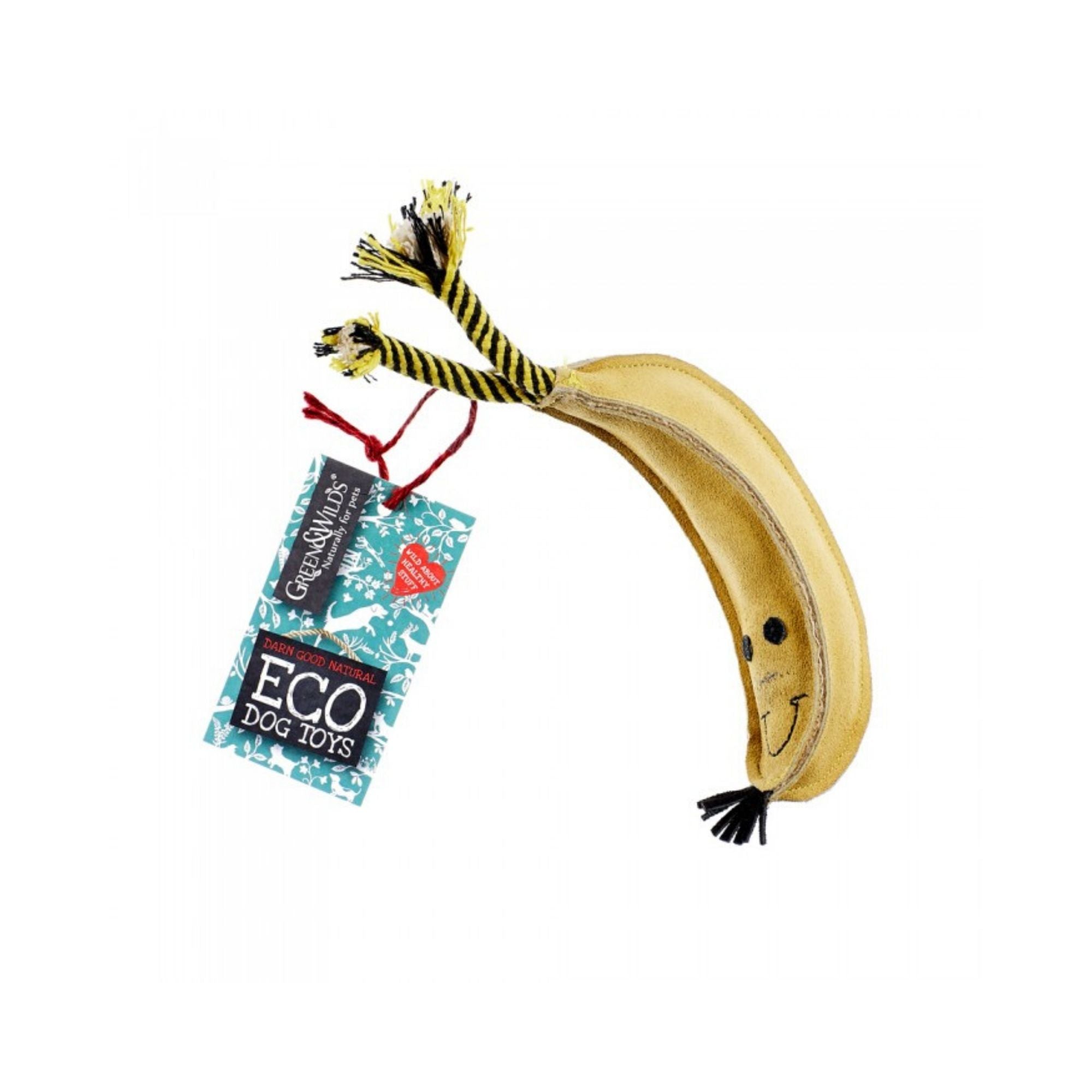 Green & Wilds Barry The Banana, Eco Friendly Dog Toy | Barks & Bunnies