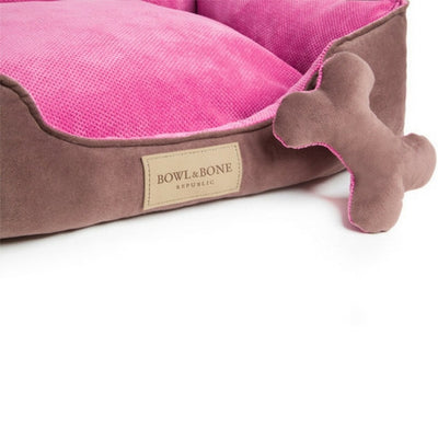 Bowl & Bone Republic Classic Bed Pink, Dog Bed | Barks & Bunnies