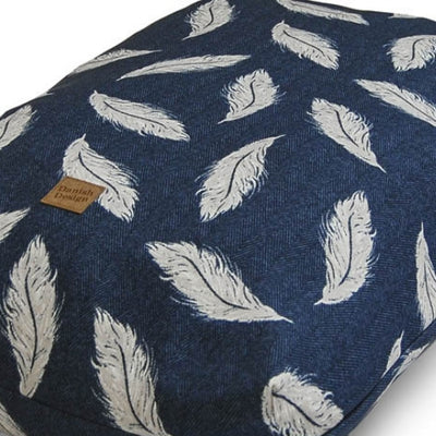 Danish Design Retreat Eco Wellness Feather Dog Bed Navy | Barks & Bunnies