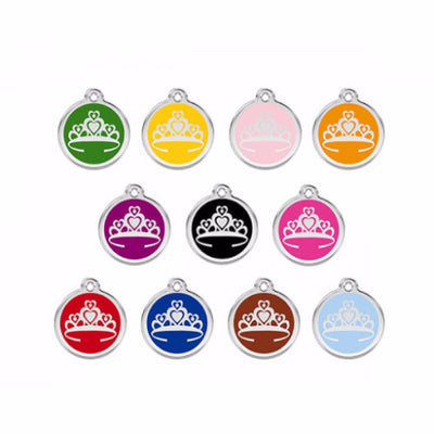 Red Dingo Crown Dog Tag, Enamel & Stainless Steel | Barks & Bunnies