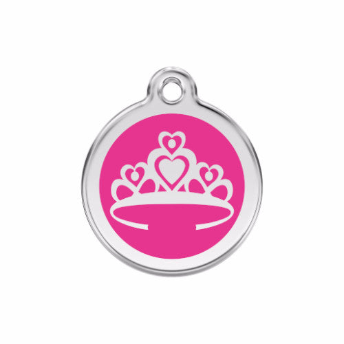 Red Dingo Crown Dog Tag, Enamel & Stainless Steel | Barks & Bunnies