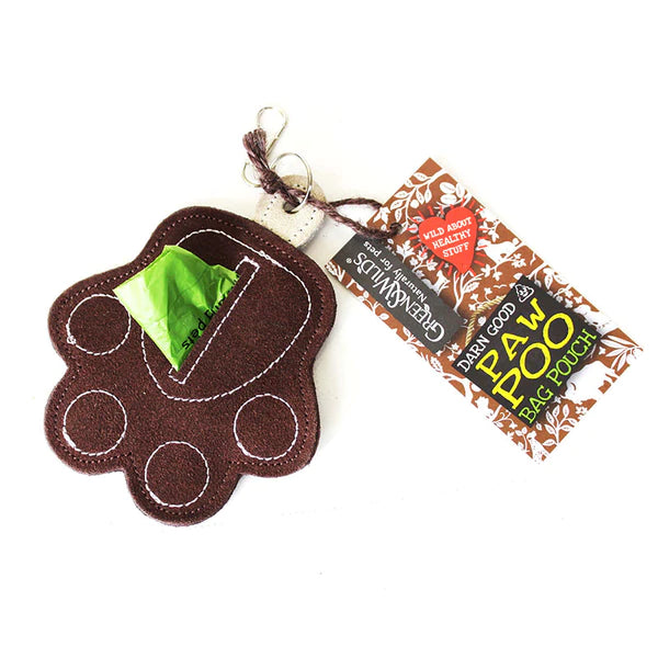 Green & Wilds Paw Poo Bag Pouch | Barks & Bunnies