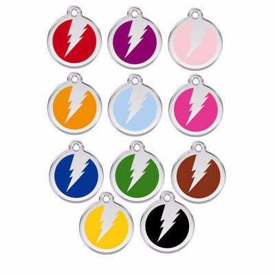 Red Dingo Lightening Bolt Dog Tag, Enamel Pet Tag | Barks & Bunnies