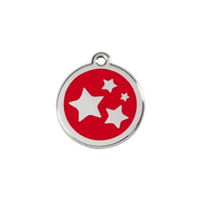 Red Dingo Stars Dog ID Tag UK | Barks & Bunnies