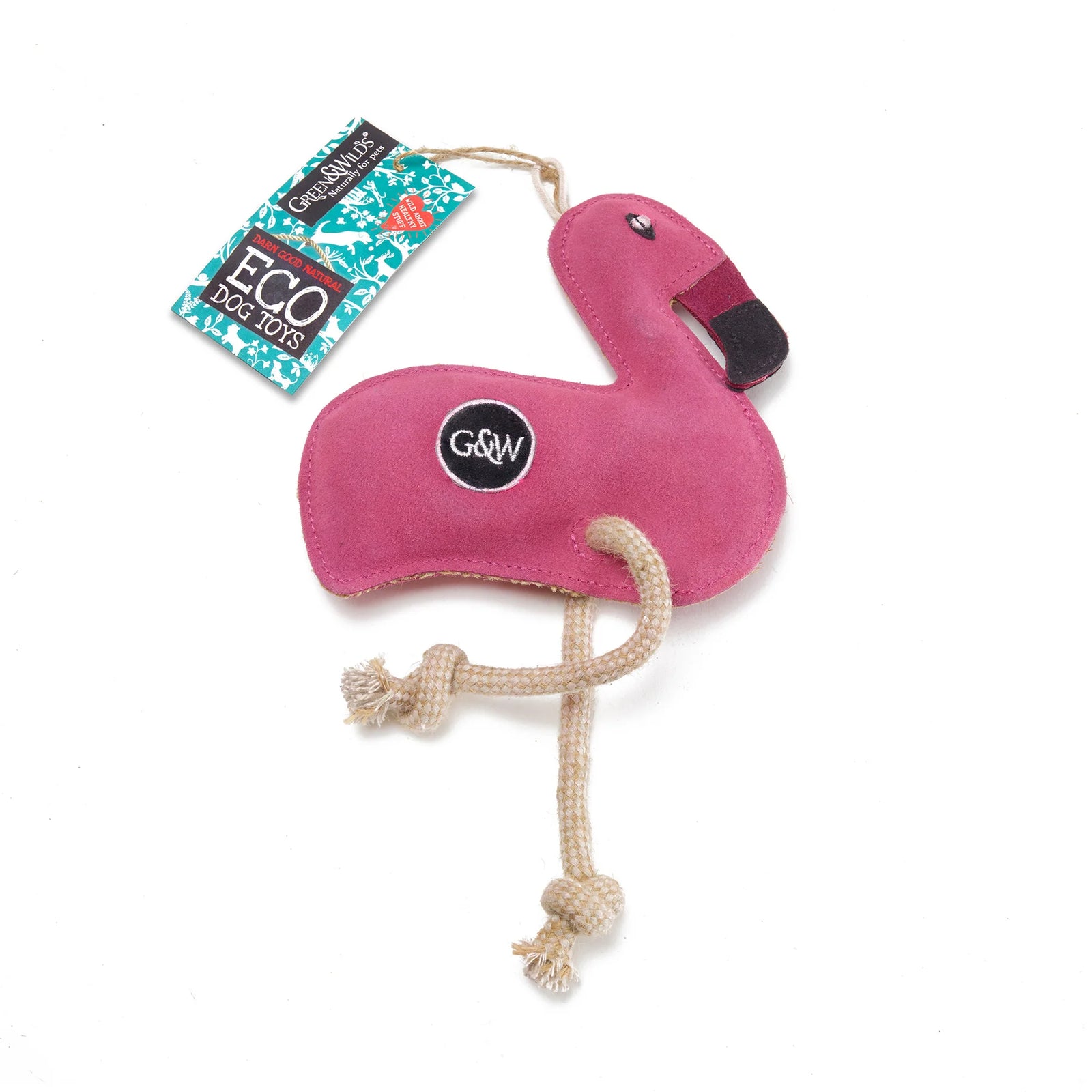 Green & Wilds Floyd the Flamingo, Eco Friendly Dog Toy | Barks & Bunnies