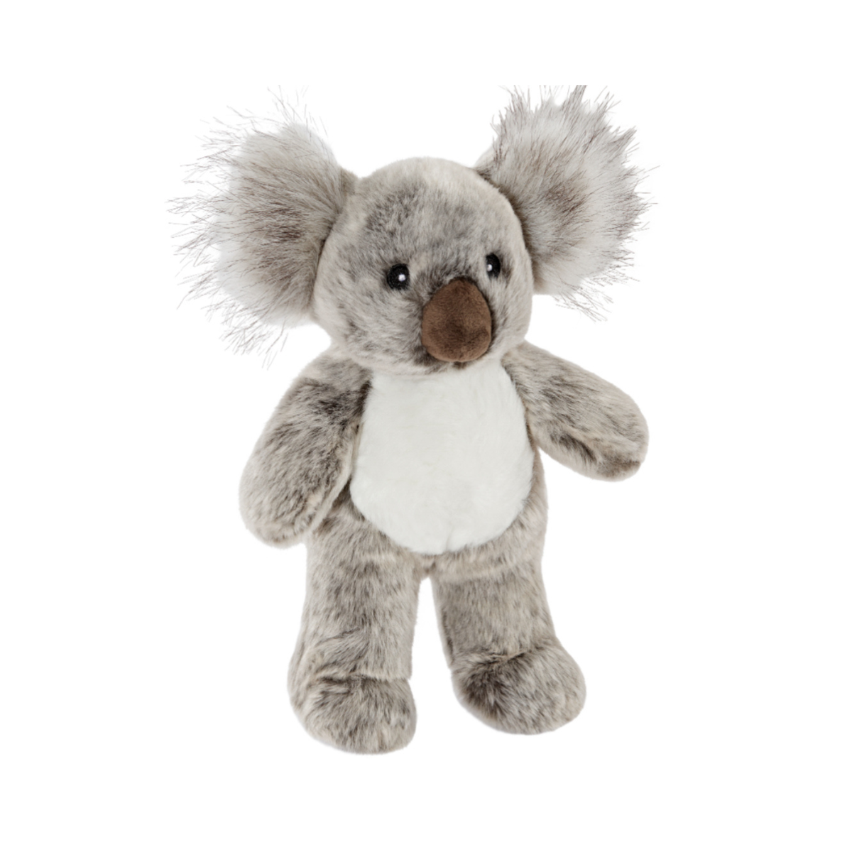 Fluff &amp; Tuff Doc Koala grey plush dog toy on white background