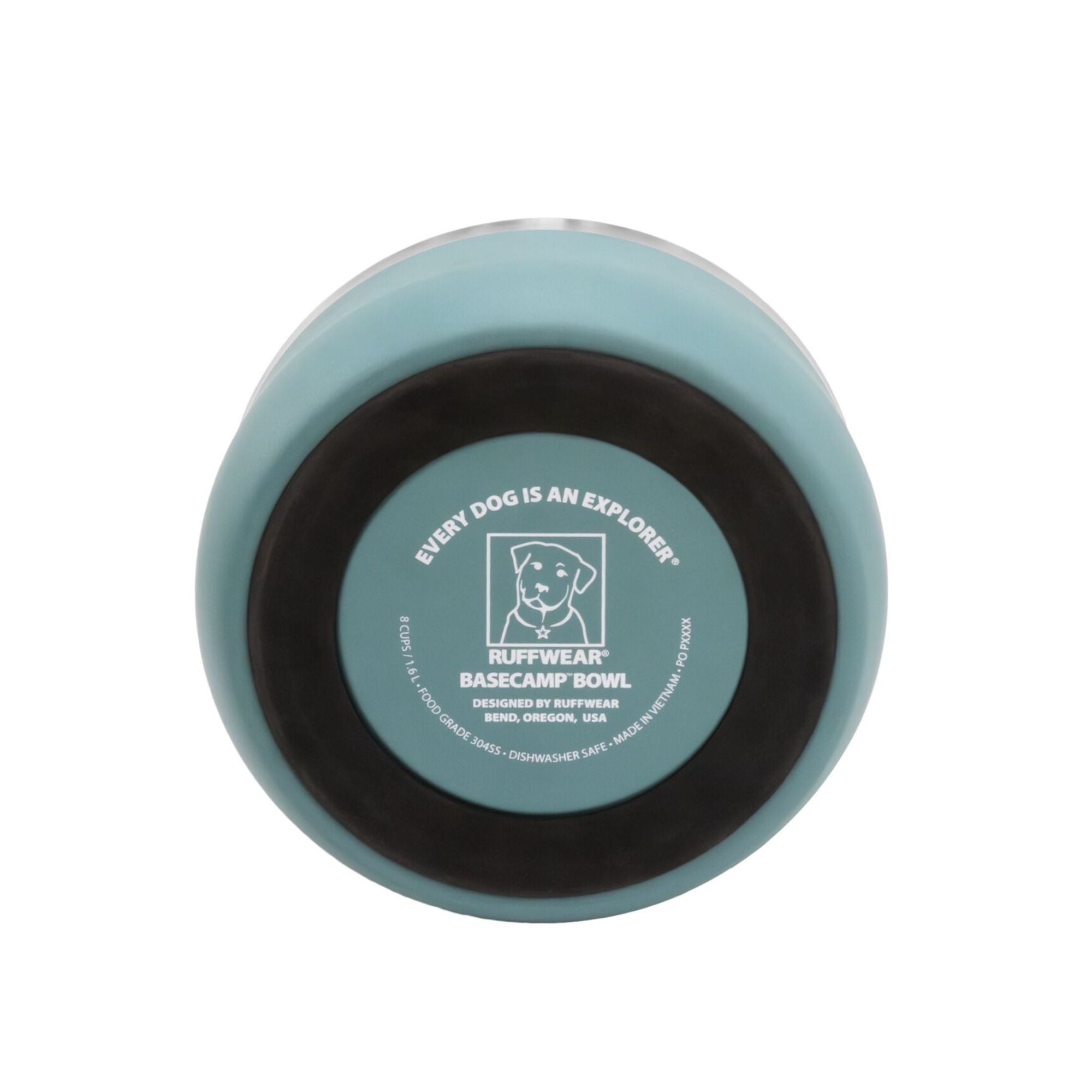 Underside of Ruffwear Basecamp Bowl showing non-slip silicone base