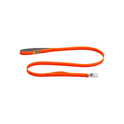 Ruffwear Front Range Dog Lead in Blaze Orange, full product shot on white background