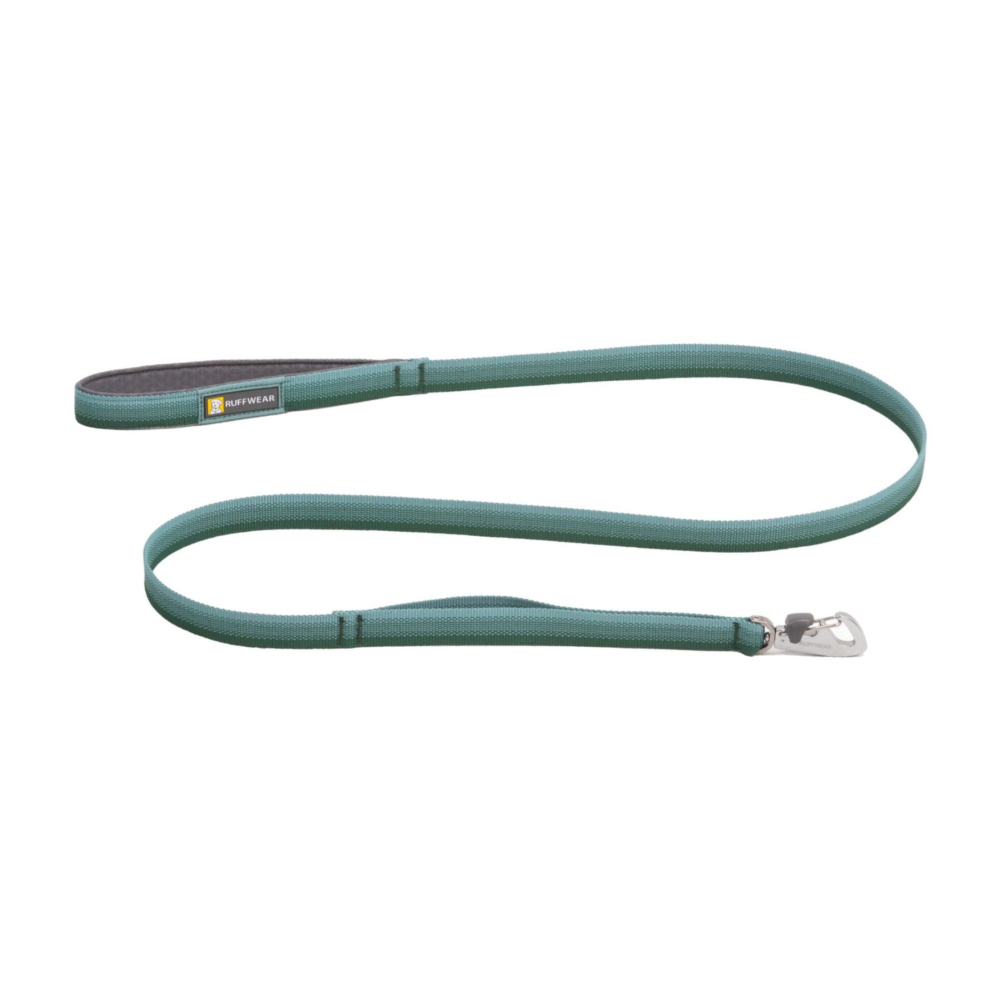 Ruffwear Front Range Dog Lead in River Rock Green, full product shot on white background