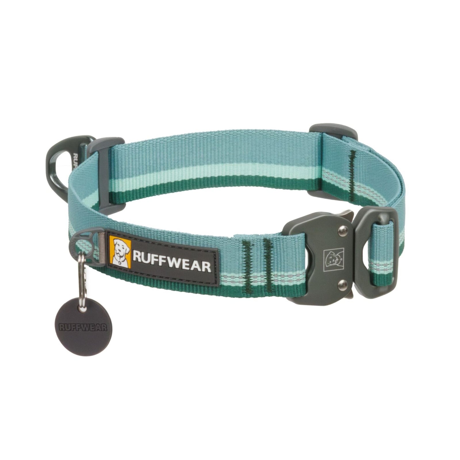 Ruffwear Top Rope Dog Collar in Basalt Gray on white background