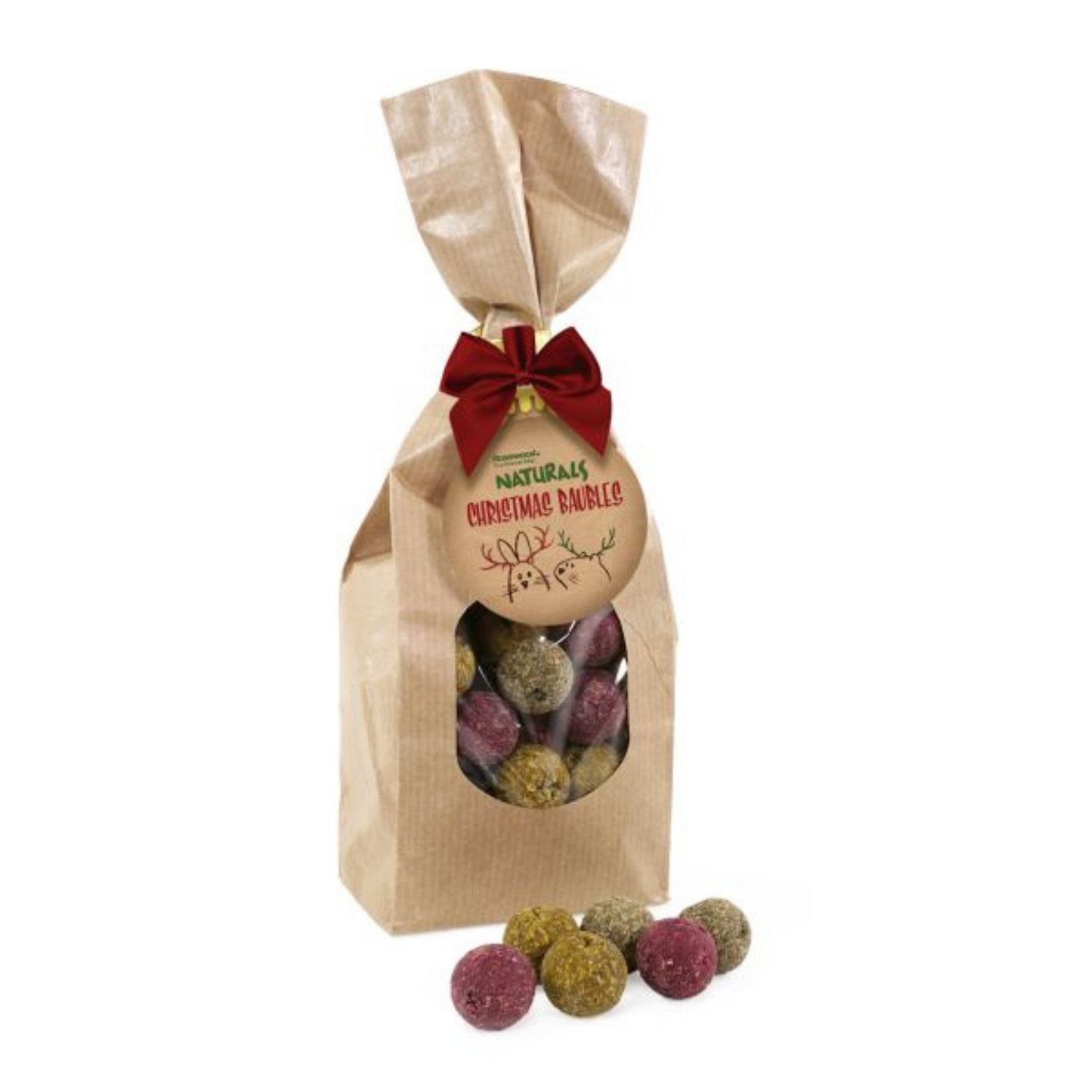 Rosewood Naturals Christmas Baubles Grain Free Treats for Rabbits | Barks & Bunnies