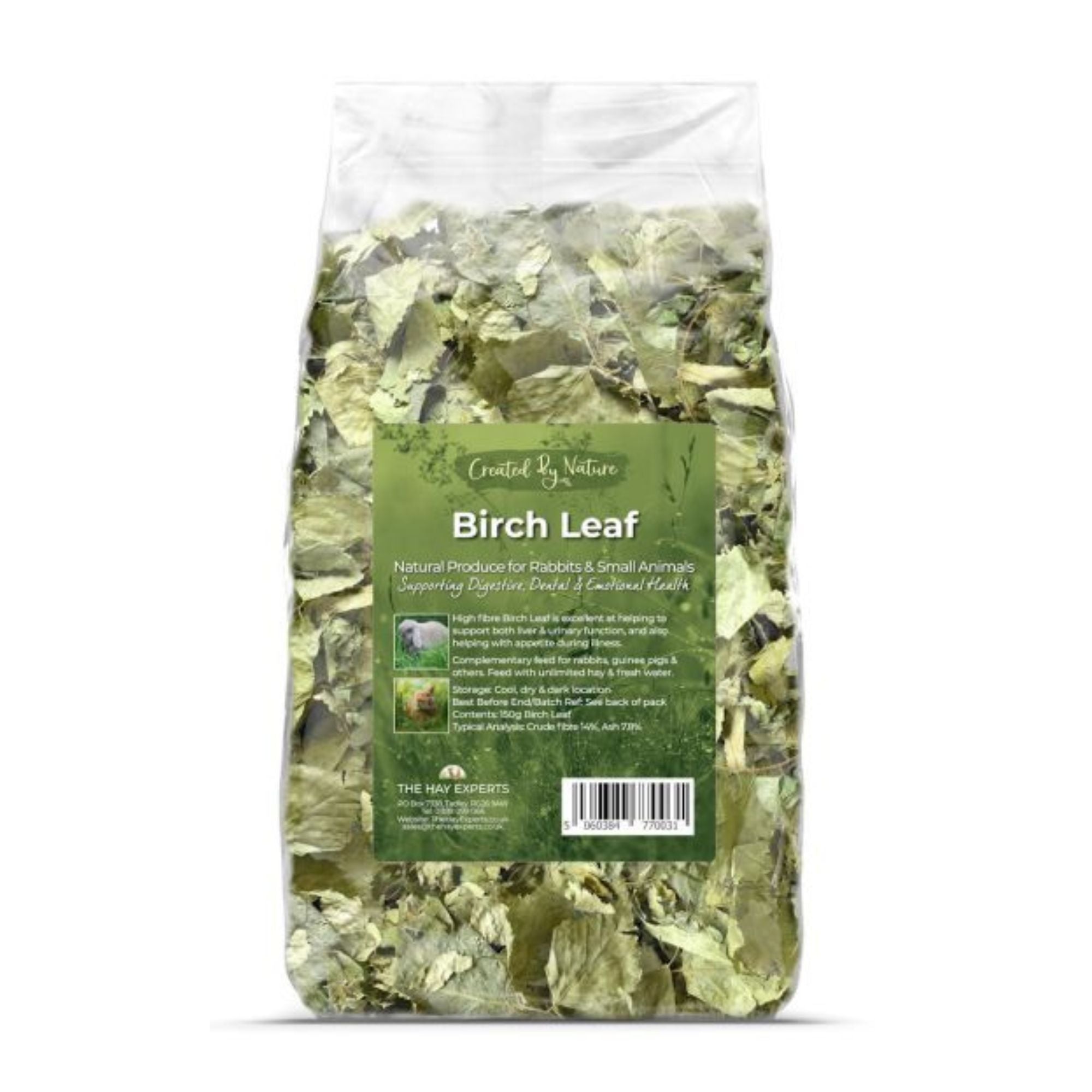 The Hay Experts Birch Leaf, Dried Herbs for Rabbits | Barks & Bunnies