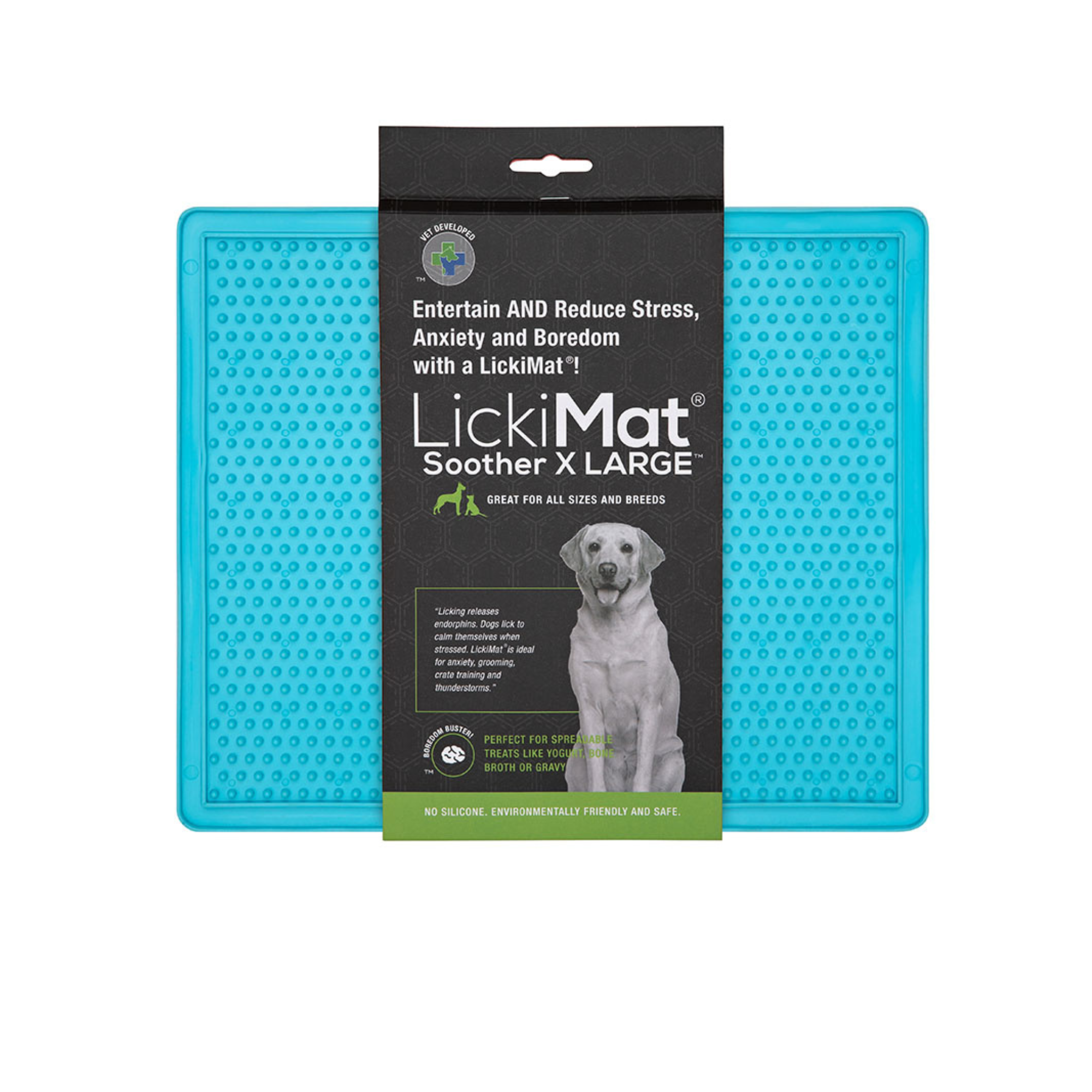 Lickimat Soother XL Interactive Dog Treat Mat Toy Barks Bunnies