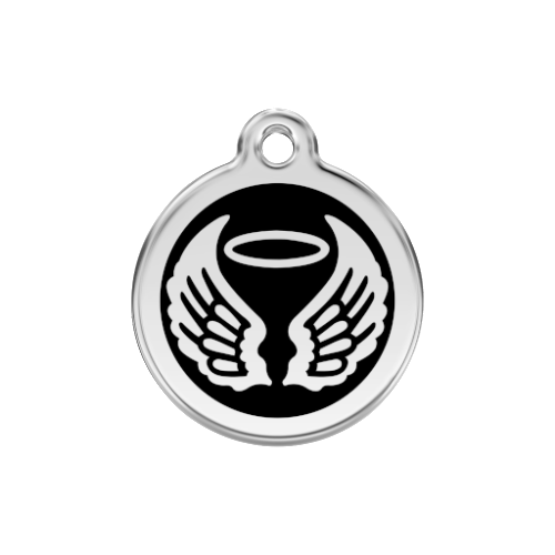 Red Dingo Angel Wings Dog Tag, Enamel Pet Tag UK | Barks & Bunnies
