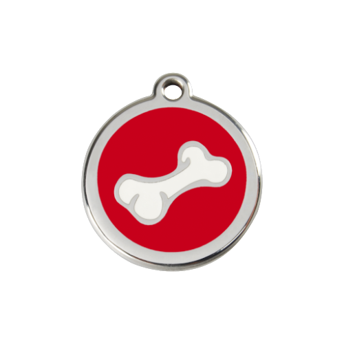 Red Dingo Comic 3D Bone Dog Tag, Enamel Pet Tag UK | Barks & Bunnies