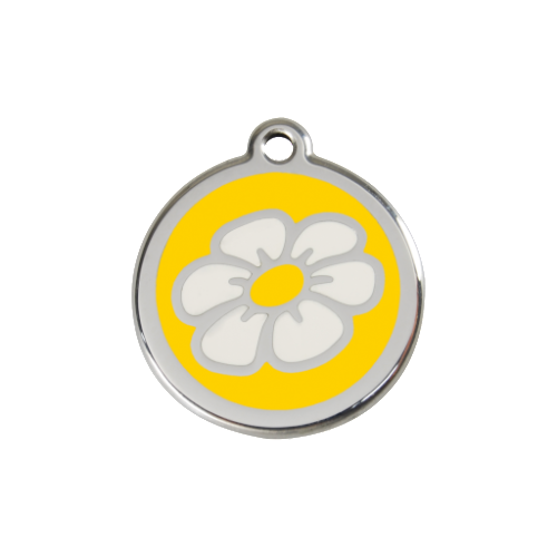 Red Dingo Daisy Dog Tag, Enamel & Stainless Steel | Barks & Bunnies