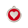 Red Dingo Heart Dog ID Tag, Enamel & Stainless Steel | Barks & Bunnies