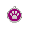 Red Dingo Paw Print Dog Tag, Enamel Pet ID Tag | Barks & Bunnies