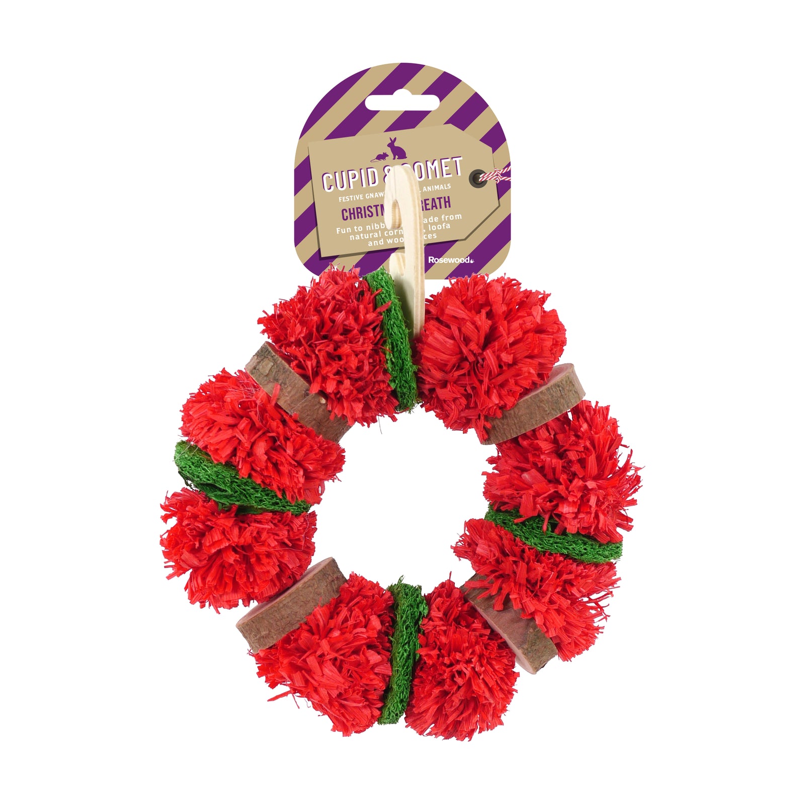 Cupid & Comet Christmas Wreath