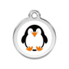 Red Dingo Penguin Dog Tag, Enamel & Stainless Steel | Barks & Bunnies