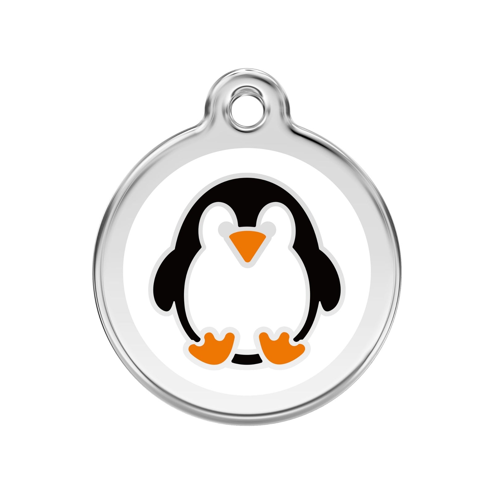 Red Dingo Penguin Dog Tag, Enamel & Stainless Steel | Barks & Bunnies