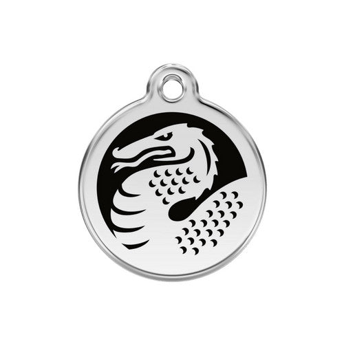 Red Dingo Dragon Dog ID Tag, Enamel Pet Tag UK | Barks & Bunnies