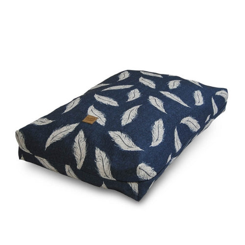 Danish Design Retreat Eco Wellness Feather Dog Bed Navy | Barks & Bunnies