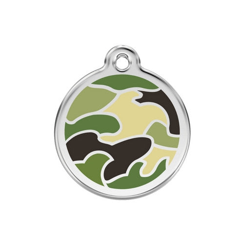 Red Dingo Camouflage Dog ID Tag, Enamel Pet Tag UK | Barks & Bunnies